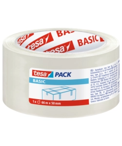 NASTRO ADESIVO TESA "BASIC" TRASPARENTE IN PP ACRILICO 66 MT X 50 MM